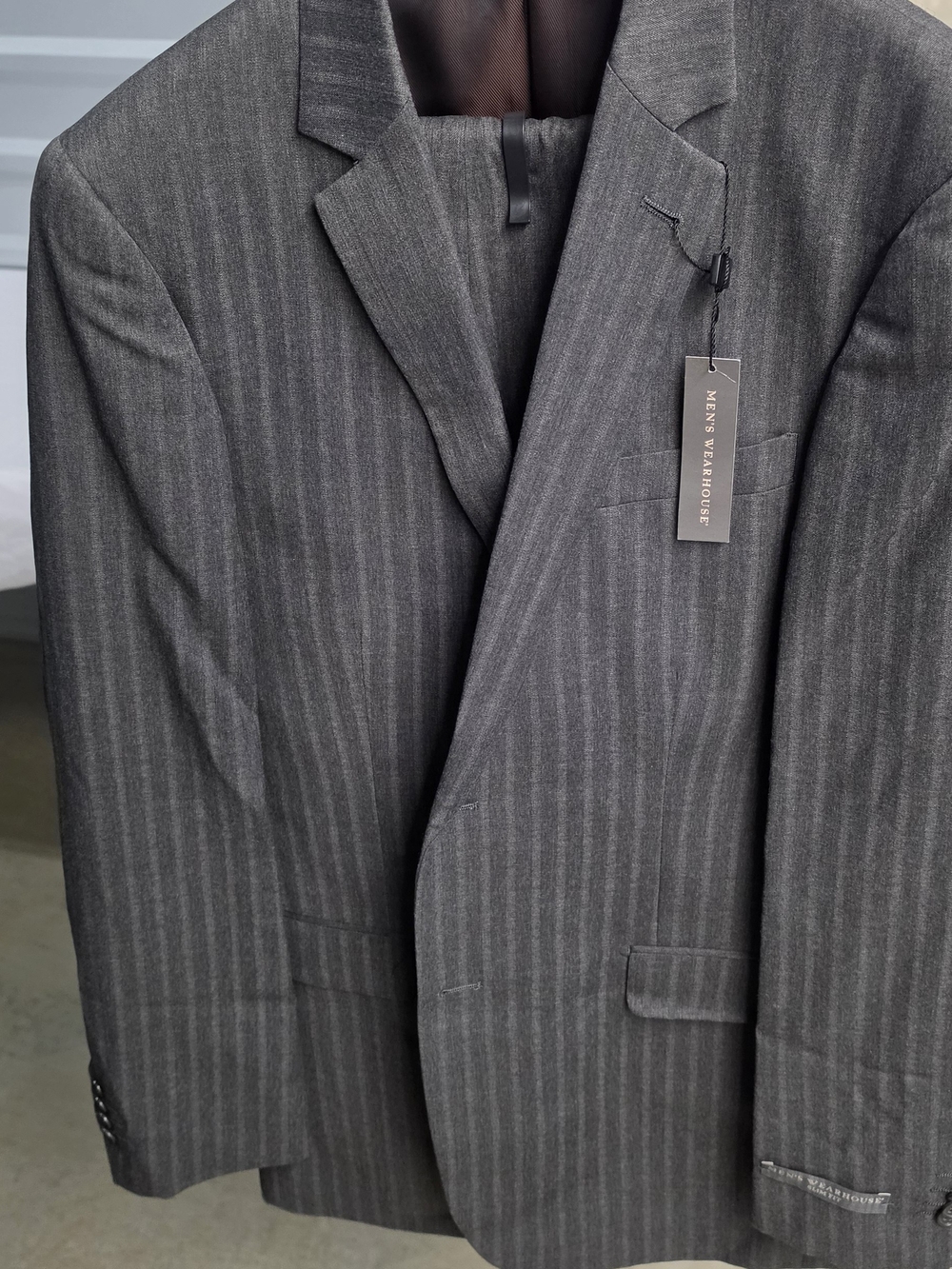 Men's Gray Pinstripe Blazer - Mens Wearhouse